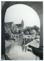 Allenstein, Stadtkreis Allenstein Allenstein, Blick auf Alle und Schloss Allenstein, Schloß