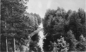 Niedersee, Kreis Sensburg Rudczanny, Partie am Kanal Masurische Seen