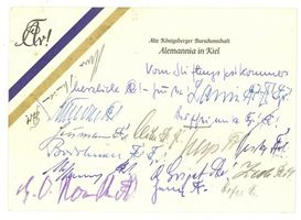 Königsberg (Pr.), Stadtkreis Königsberg Königsberg (Pr.), Karte der Alten Königsberger Burschenschaft Alemannia in Kiel Königsberg, Studentenverbindungen, Korporationen