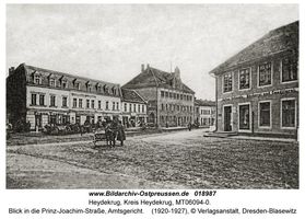 Heydekrug Kr. Heydekrug, Kreis Heydekrug Adolf-Hitler-Straße (fr. Prinz-Joachim-Straße)