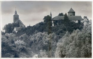 Rößel, Stadt, Kreis Rößel Rößel, Schloss und Katholische Kirche VII 