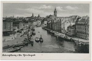 Königsberg (Pr.), Stadtkreis Königsberg Bohlwerksgasse Königsberg (Pr.), Das Hundegatt mit Blick auf das Schloss II Кёнигсберг (Пр.), Хундегатт с видом на Замок, II
