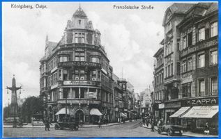 Königsberg (Pr.), Stadtkreis Königsberg Schloßplatz Königsberg (Pr.), Schloßplatz mit Blick in die Französische Straße II Königsberg, Stadtteil Altstadt (Umgebung des Schlosses)