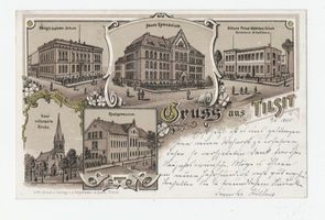 Tilsit, Stadt, Stadtkreis Tilsit  Tilsit, Königin-Luisen-Schule, Gymnasium, Höhere Privat-Mädchen-Schule, Realgymnasium, Reformierte Kirche Tilsit, Schulen