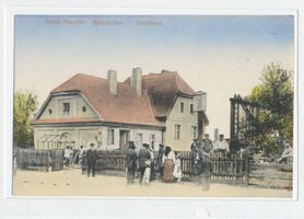 Großalbrechtsort, Kreis Ortelsburg Groß Piwnitz, Schule Гросс Пивниц, школа