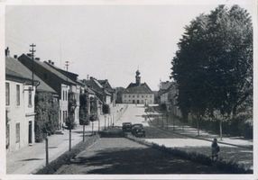 Angerapp, Stadt, Kreis Angerapp Kirchenstraße Angerapp, Kirchenstraße, Blick auf das Rathaus Ангерапп, Кирхенштрассе, вид на ратушу