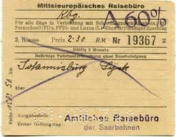 Johannisburg, Kreis Johannisburg Johannisburg, Fahrkarte für die Strecke Johannisburg - Lyck 
