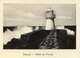 Memel, Stadt, Stadtkreis Memel Memel, Mole im Sturm Мемель, мол в шторм