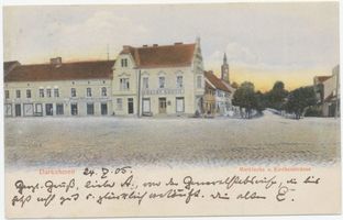 Angerapp, Stadt, Kreis Angerapp Darkehmen, Marktecke und Kirchenstrasse 