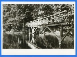 Landsberg, Stadt, Kreis Preußisch Eylau Landsberg i. Ostpr., Holzbrücke am Röhrenteich II Ландсберг в Восточной Пруссии, деревянный мост у Рёрентайха, II