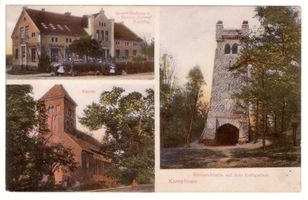 Kumehnen, Kreis Samland Cumehnen, Kirche, Geschäftshaus, Bismarckturm auf dem Galtgarben 