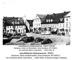 Gerdauen, Stadt und Bahnstation, Kreis Gerdauen Markt-Nord