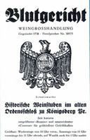 Königsberg (Pr.), Stadtkreis Königsberg Königsberg (Pr.), Schloß, Blutgericht, Anzeige Königsberg, Weinrestaurant  Blutgericht  im Schloß