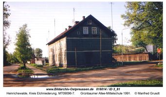 Heinrichswalde Kr. Elchniederung, Kreis Elchniederung Grünbaumer Allee  Heinrichswalde, Häuser in der Grünbaumer Allee