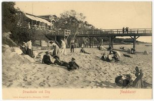 Neuhäuser, Kreis Samland Neuhäuser, Strandhalle und Steg 