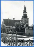 Tilsit, Stadt, Stadtkreis Tilsit  Tilsit, Blick von der Luisen-Brücke auf die Deutsche Kirche X Tilsit, Deutsche Kirche (Deutschordens-Kirche, Stadtkirche, Alte Kirche)