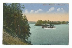  Niedersee (See), Blick zur Königsinsel IV Masuren, Niedersee