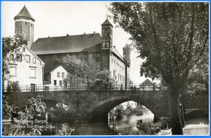 Heilsberg Kr. Heilsberg, Stadt, Kreis Heilsberg Heilsberg Kr. Heilsberg, Schloß mit Allebrücke Heilsberg, Schloß