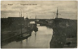 Memel, Stadt, Stadtkreis Memel Memel, Dangefluß am Abend 
