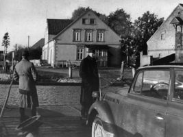 Elchwerder Kr. Labiau, Ort, Kreis Labiau Nemonien (Ort), Elchkrug, Fähre 
