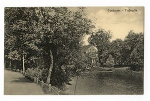 Gumbinnen, Stadt, Kreis Gumbinnen Dammstraße Gumbinnen, Flußpartie VIII 