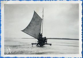 Postnicken, Kreis Samland Postnicken, Segelschlittenfahrt nach Postnicken Постниккен, поездка на парусных санях в Постниккен