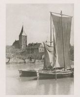 Brandenburg (Frisches Haff), Kreis Heiligenbeil Brandenburg, Frisches Haff, Ortsansicht, Kirche Frische Nehrung - Frisches Haff