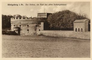 Königsberg (Pr.), Stadtkreis Königsberg Königsberg (Pr.), Der Dohna, ein Rest der alten Festungsmauer Königsberg, Oberteich