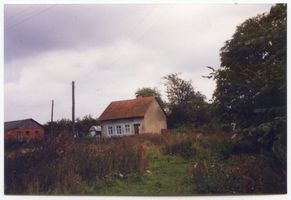 Bieberswalde Kr. Wehlau, Kreis Wehlau Bieberswalde Kr. Wehlau, Altenteilerhaus Gustav Seidler / Köhn Бибервальде, район Велау, дом отставного крестьянина Густава Зейдлера у Кёна