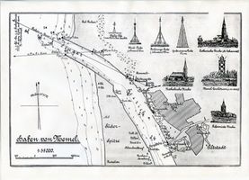 Memel, Stadt, Stadtkreis Memel Memel, Hafen-Lageplan um 1920 