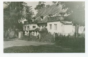 Metgethen, Ort und Bahnstation, Stadtkreis Königsberg Kronprinzenweg 1 Metgethen,  Kronprinzenweg 1, Krankenhaus Метгетен, Кронпринценвег 1, больница