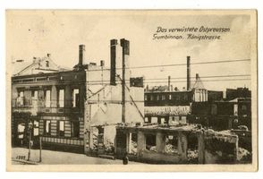 Gumbinnen, Stadt, Kreis Gumbinnen Adolf-Hitler-Straße (fr. Darkehmer Straße bzw. Königstraße) Gumbinnen, Königstraße, Zerstörungen Gumbinnen, 1. Weltkrieg