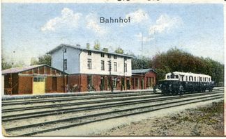 Löwenhagen, Ort, Kreis Samland Löwenhagen, Bahnhof 