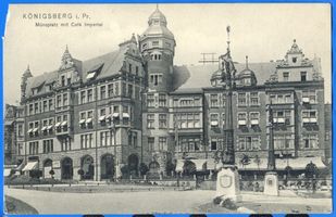 Königsberg (Pr.), Stadtkreis Königsberg Münzplatz Königsberg (Pr.), Münzplatz mit Café Imperial Кёнигсберг (Пр.), Монетная площадь с кафе «Империал»