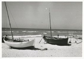 Pillkoppen, Kreis Samland Pillkoppen, Boote am Strand 