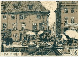 Königsberg (Pr.), Stadtkreis Königsberg Königsberg, Fischmarkt, Künstlerkarte II Königsberg, Fischmarkt