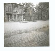 Tilsit, Stadt, Stadtkreis Tilsit Arndtstraße Tilsit, Arndtstr., Restaurant  Jakobsruh  von der Straßenseite, nach der Zerstörung II Ostpreußen, Zweiter Weltkrieg und das Ende