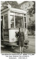 Tilsit, Stadt, Stadtkreis Tilsit   Straßenbahn, Bus und elektrische Bahn nach Miekiten