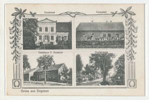 Eichrode, Kreis Ebenrode Degesen, Gutshaus, Comptoir, Gasthaus, Dorfstraße 