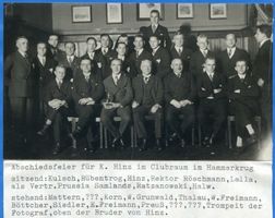 Ratshof, Stadtkreis Königsberg Ratshof, Sportclub Borussia , Abschiedsfeier für K. Hinz im Klubraum im Hammerkrug Ратсхоф, спортклуб «Боруссия», прощальный вечер в честь К. Хинца в клубной комнате трактира «Хаммер»