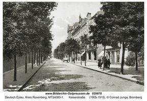 Deutsch Eylau, Kreis Rosenberg Karl-Freyburger-Straße (fr. Kaiserstraße)