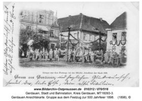 Gerdauen, Stadt und Bahnstation, Kreis Gerdauen Markt-Nord  