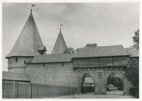 Marienburg, Westpr., Kreis Marienburg Marienburg i. Westpr., Wehrtürme des Brückentors Marienburg, Schloß