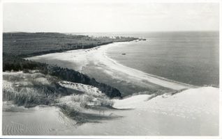 Nidden, Kreis Memel Nidden, Blick auf Nidden von den Dünen aus Nidden, Landschaft - Ostsee - Umgebung