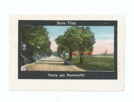 Tilsit, Stadt, Stadtkreis Tilsit Tilsit, Briefmarke, Partie am Memelufer 