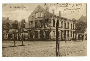 Gumbinnen, Stadt, Kreis Gumbinnen Adolf-Hitler-Straße (fr. Darkehmer Straße bzw. Königstraße) Gumbinnen, Königstraße, Zerstörungen II Gumbinnen, 1. Weltkrieg