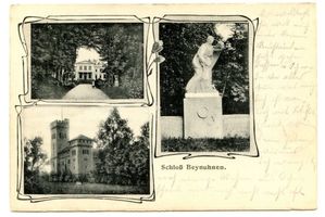 Beinuhnen, Kreis Angerapp Beynuhnen, Schloß, Park, Figur 