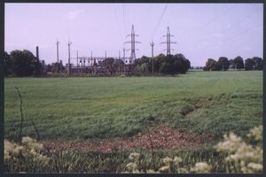Landkeim Kr.Samland, Kreis Samland Landkeim Kr. Samland, Blick vom Landgraben auf den ehemaligen Gutshof 