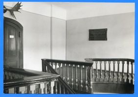 Memel, Stadt, Stadtkreis Memel Memel, Rathaus, Treppenhaus mit Gedenktafel 