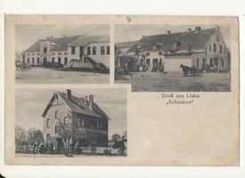 Schaaken, Kreis Samland Schaaken Kr. Samland, Gasthaus, Rückseite Krankenhaus Шаакен, район Самбия, трактир, задняя сторона больницы